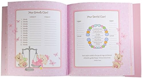 Christian Art Gifts Girl Baby Book of Memories Pink Keepsake Photo Album | Our Baby Girl Memory Book with Bible Verses, First Year (Pack of 2) - Image 4