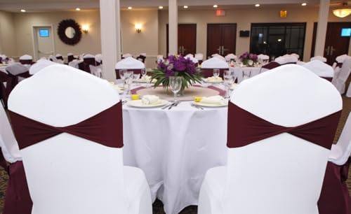 MDS Pack of 100 Spandex Chair Sashes Without Slider Buckles – Burgundy - Image 6