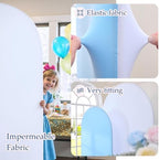 Baby Shower Arch Backdrop Cover-7.2ft 6ft Dual Color White Blue Arch Covers - Image 4
