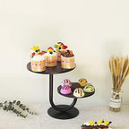 2 Tier Cake Stand, Metal Cupcake Stand Dessert Display Trays of 10/8 Inch, Tall Cake Stand for Wedding, Baby Shower, Home Decor, Throw Events and Parties (Matte Black) - Image 6