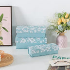 Soul & Lane - Decorative Storage Boxes with Lids, Set of 3, Blue Botanical - Image 4