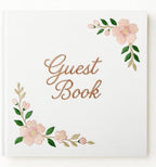 FEELOVE Wedding Guest Book with Embroidered Cover - 8.2" x 8.2" Elegant Guest Book for Party, Wedding Reception, Bridal Shower, Memorial, and Anniversary by FEELOVE