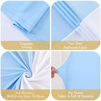 7.2FT & 6FT Arch Backdrop Cover, White & Blue Wedding Arch Covers, Spandex Arch Covers Stretchy Backdrop for Bridal Shower Baby Shower Birthday Decoration - Image 5