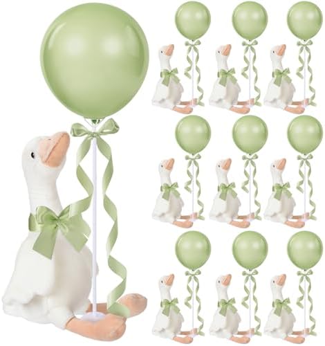 Chunful 10 Set Sage Green One Silly Goose 1st Birthday Decoration 11.8 Inch by Chunful