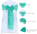 Pack of 75 Organza Chair Sashes for Wedding & Event Décor – Emerald Green - Image 6