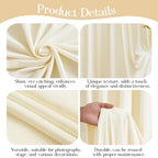 20ft x 10ft Beige Backdrop Curtains, Beige Cream Drapes for Backdrop Fabric - Image 3