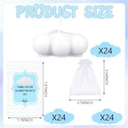Treela 24 Sets Cloud Tealight Candles Party Favors, Classic, White - Image 6