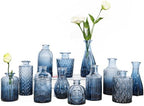 TBWIND 12Pcs Blue Glass Bud Vases Set, Small Vases for Flowers by TBWIND