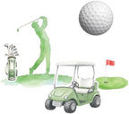 5 Pcs Large 32" Golf Cart Cardboard Cutout Photo Booth Props, Hole in One - Image 2