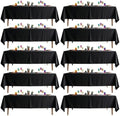 DRESSMAKER 10 Pack Black Table Cloth Rectangle 60X102 Inch Fit 6FT Table by Dressmaker