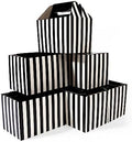 Happyhiram 40 Pack Black Striped Large Gable Boxes, 9x6x6 Inch by HappyHiram