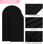 Wokceer Arch Backdrop Cover 7.2FT, 6FT Black Arch Covers Stretchy Backdrop - Image 5