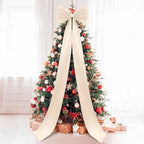 Wavwavw Christmas Giant Satin Bow Decor Cream White Big Bow, 75 x 18 Inches by Wavwavw