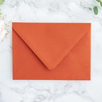 PONATIA 50PCS A7 Euro Flap Envelopes, Burnt Orange Liner Envelope - Image 2