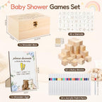 123 PCS Baby Shower Game Kit – Creative Wooden DIY Game with Markers, Fun Activities for Guests, Perfect for Baby Shower Boys & Girls, Interactive Painting & Memory-Making Party Game - Image 2