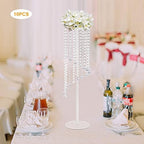 10PCS Wedding Flower Stand, Crystal Column Vases Rack for Birthday Party Decoration Garden Tall Flower Frame Holder for Balloon Decor Road Leads Christmas Gift 7.87*7.87*31.5In - Image 3