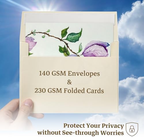 100 Pack Goefun Cream Blank Cards and Envelopes 5x7 - Image 4