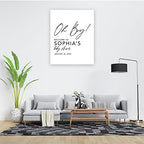 Andaz Press Custom Large Baby Shower Welcome Sign, 16" x 20", Oh Boy! Personalized Canvas Welcome Sign, Signage, Canvas Sign for Baby Sprinkle, Baby Shower, Baby Boy, Baby Shower Decorations - Image 3