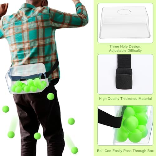 Vinsot 6 Sets Baby Shower Games Twerking Shaking Balls with Belts,Green - Image 4