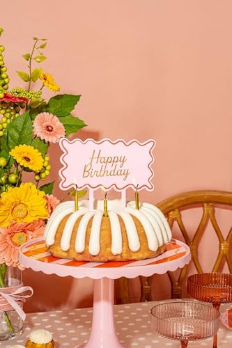 Birthday Party Celebration, Stylish Tableware Set for 8 Guests – Pink/Red - Image 4