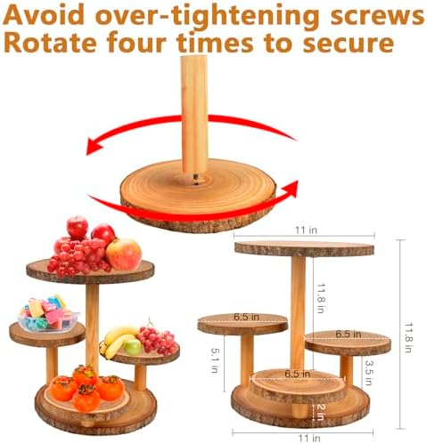 Cupcake Stand Display - Wood Dessert Cupcake Stand Party Wedding Cake Stand - Image 5