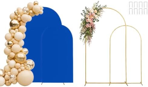 6,7.2FT Arch Backdrop Stand and Cover Set (Royal Blue) by Paxdeje