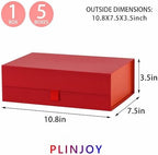 5 Pcs Red Gift Box for Presents 10.8x7.5x3.5 Inches Magnetic Gift Boxes with Lid Luxury Gift Box for Rectangle Collapsible for Bridesmaid, Wedding, Birthday Gift Packging - Image 4