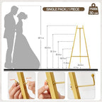 Gold Easel Stand for Signs , 43.5" Heavy Duty Metal Easel Stand - Image 2