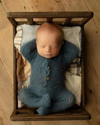 Newborn Photography Props Bed Prop Brown – Rustic Mini Wooden Bed for Baby Photography, Infant Photoshoot Posing Prop for Newborn Sessions - Image 5