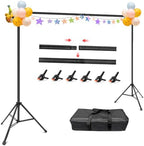 Hemmotop Photo Backdrop Stand, 10x7ft, Secure Straight Thread Connection by Hemmotop