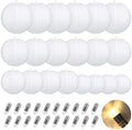 LIHAO 20PCS White Paper Lanterns with Lights, Round Hanging by LIHAO