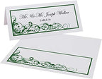 Scribble Vintage Swirl Printable Place Cards, Hunter Green, Set of 150 (25 - Image 2