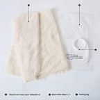 Set of 2 Ivory Lace Tablecloths Rectangle Chic Wedding Embroidered Fabric - Image 6