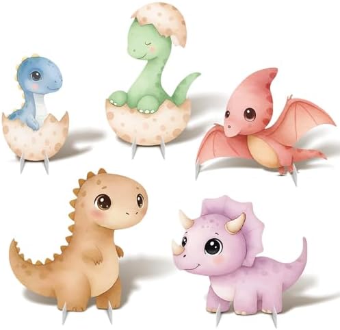 5Pcs Dinosaur Baby Shower Decorations Large Baby Dinosaur Standup by WelcometoLawnIdyll