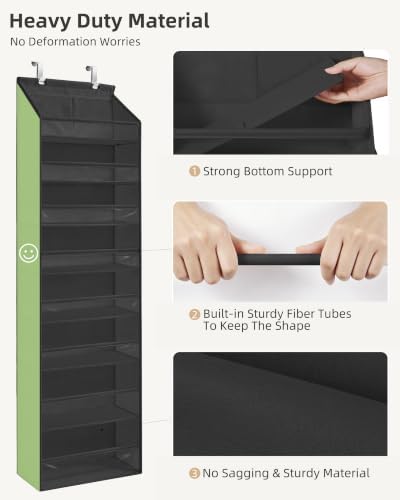 STORAGE MANIAC Over Door Organizer Hanging Shelves Large Clear Deep Pockets - Image 4
