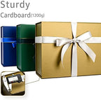 Olive Gold Gift Box with Magnetic Lid for Birthday, 13.85"x8.35"x4.45" - Image 4