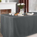 Obstal 2 Pack Table Clothes for 6 Foot Rectangle Tables, Dark Grey - Image 2