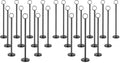 New Star Foodservice Ring-Clip Table Number Holder / Place Card Stand, 12 Inch, Black Finish, Set of 12 (Pack of 2) by NewStarFoodservice