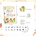 97 Pcs Baby Shower Game Sign Set Includes Decorative Square Signs 56 DIY Blank Wooden Blocks 20 Fabric Pens Baby Shower Game Prizes(Cowboy) - Image 4