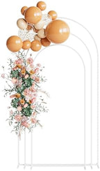 Wedding Arch, Metal Arch Backdrop Stand, White, 7.2FT, 6.6FT, 6FT by AEPOALUA