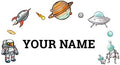 Oliver's Labels Premium Name Wall Decals - Matte Finish Personalized Wall Art for Kids' Rooms & Nurseries (Galaxy) by Oliver%27s+Labels