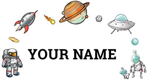 Oliver's Labels Premium Name Wall Decals - Matte Finish Personalized Wall Art for Kids' Rooms & Nurseries (Galaxy) by Oliver%27s+Labels