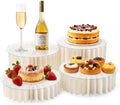 4Pcs Buffet Risers, Food Risers for Buffet Table with Acrylic Plates by AHUAWA