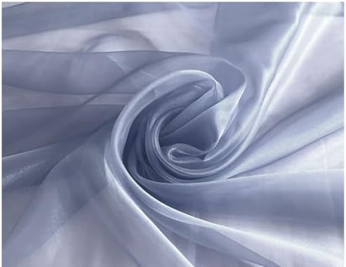100 Yard Organza Fabric 44" Wide for Wedding Event Décor - Dusty Blue - Image 4