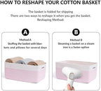 MiniArk Large Storage Baskets for Organizing, 17 x 13 x 7.5” Closet Shelf Baskets for Clothes Blanket Towels, Baby Nursery, Toy Bins Box, Woven Rope Baskets, 4 Packs Woven Pink - Image 7