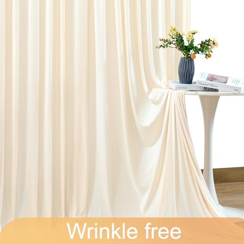 6 Panels Champagne Backdrop Curtain for Baby Shower Wrinkle Free 30ft x 10ft Backdrop Drapes Panels for Parties Wedding Bridal Shower Birthday Photo Photography Fabric Background Decoration - Image 6