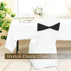 Black Chair Sashes Bows 60Pcs Spandex Chair Sashes Elastic Chair Cover Bands Ties Without Buckle for Wedding Birthday Party Ceremoney Events Decoration - Image 4