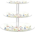 Kigai Wildflower Cupcake Stand 3 Tier Dessert Table Display Holder Acrylic Cup Cake Tower Round Tiered Serving Tray for Wedding, Birthday, Baby Shower by Kigai