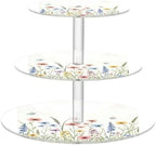 Kigai Wildflower Cupcake Stand 3 Tier Dessert Table Display Holder Acrylic Cup Cake Tower Round Tiered Serving Tray for Wedding, Birthday, Baby Shower by Kigai