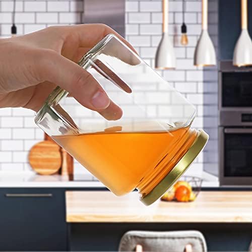 12 Pack 16 oz Hexagon Honey Jars with Dippers - Image 4